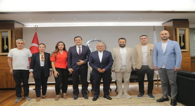 Başkan Büyükkılıça, İnşaat Mühendisleri Odası Başkanı Arıdan ziyaret