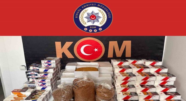 Bingölde 40 bin boş makaron ve 30 kilo açık kıyılmış tütün ele geçirildi