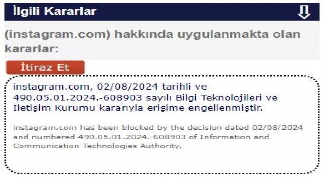 Instagrama erişim engeli getirildi