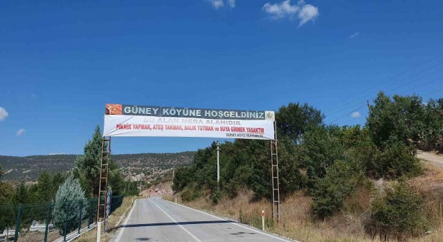 Kütahyada Güney köyü piknikçilere kapatıldı