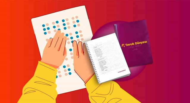 Tavuk Dünyasından görme engelli misafirler için Braille alfabeli menü