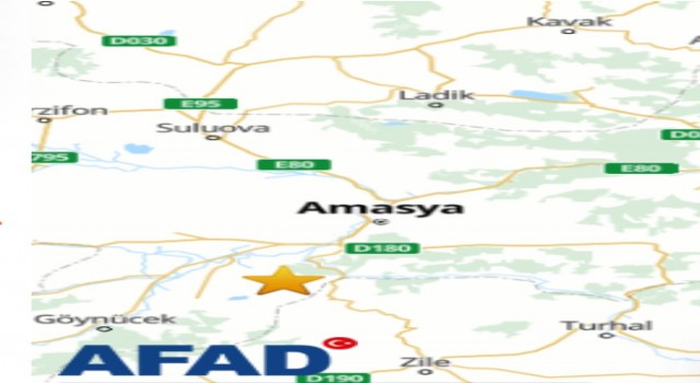 Amasyada beş dakika arayla 2.6 ve 3.2 büyüklüğünde deprem