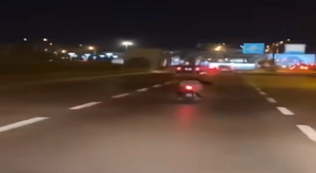 Bursada motosiklet sürücüsü canını böyle hiçe saydı