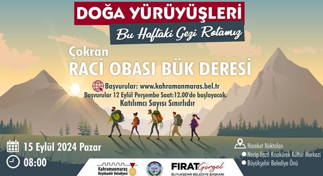 Büyükşehir’in Doğa Yürüyüşü Bu Hafta Bük Deresi’ne Gerçekleşecek