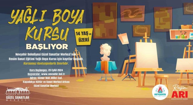 Güzel sanatlar merkezinde ‘yağlı boya kursu açılacak