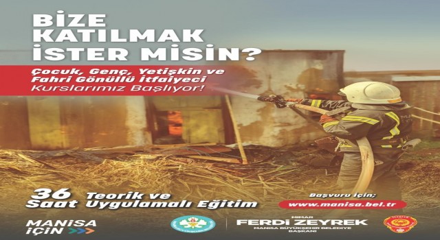Manisada Gönüllü İtfaiyecilik Projesi başlıyor