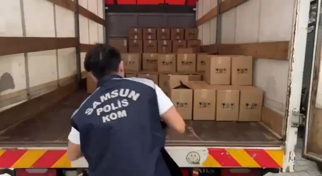 Samsunda sahte içki yapımında kullanılan 2 ton etil alkol ele geçirildi