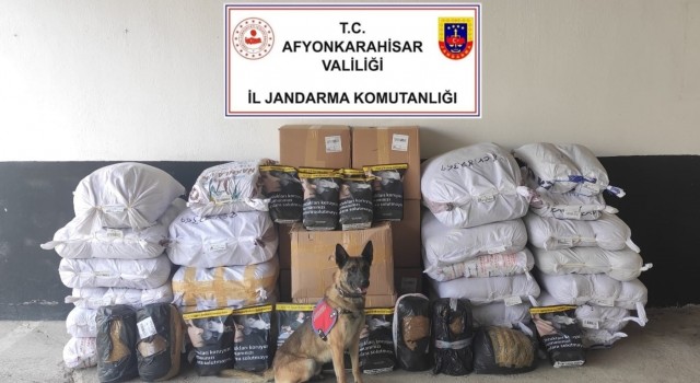 848 kilogram kaçak tütün ele geçirildi