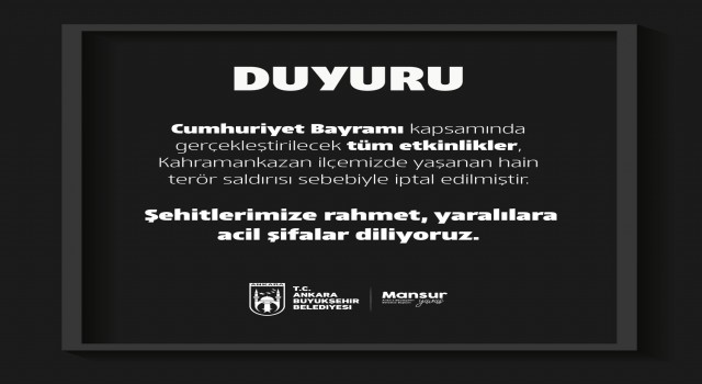 ABB, TUSAŞa gerçekleştirilen terör saldırısı sebebiyle Cumhuriyet Bayramı etkinliklerini iptal etti