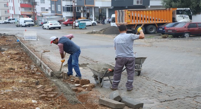 Dulkadiroğlunda kilit parke çalışması