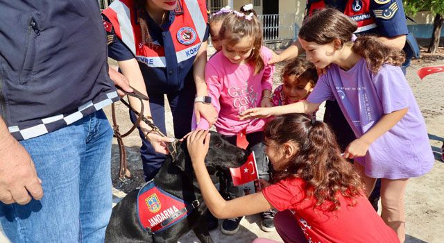 Jandarma'dan Miniklere Hayvan Sevgisi Dersi