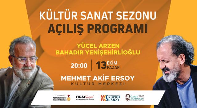 Kahramanmaraş’ta Cahit Zarifoğlu Kültür Sanat Sezonu Başlıyor