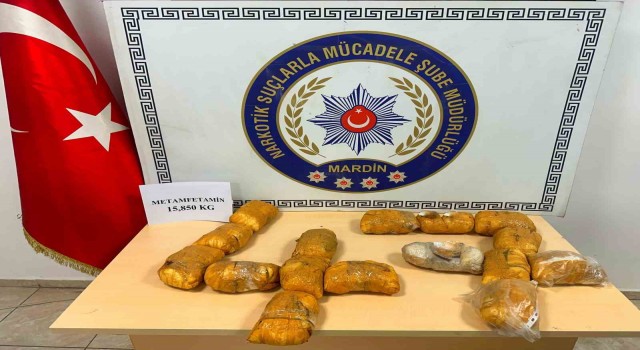 Mardinde bir araçta 15 kilo 850 gram uyuşturucu madde bulundu