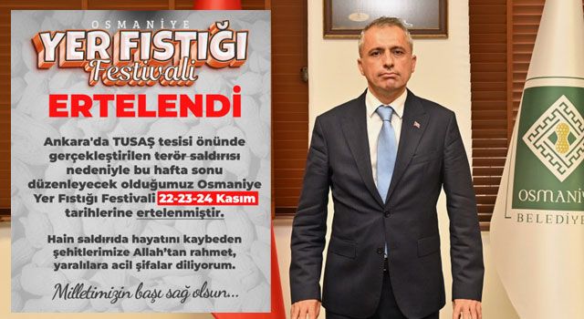 Osmaniye Yer Fıstığı Festivali Ertelendi