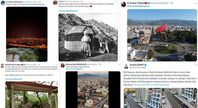 Osmaniye'nin İl Oluşunun 28. Yılı Sosyal Medyada Kutlandı