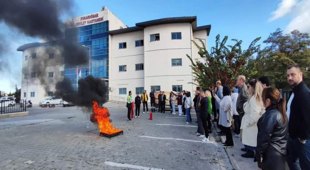Pınarhisar Devlet Hastanesinde yangın tatbikatı