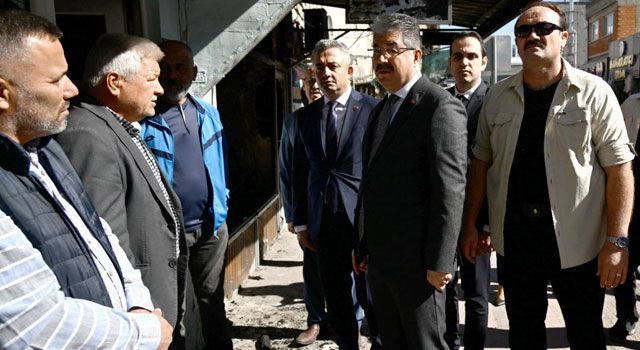 Vali Yılmaz'dan Yangından Etkilenen Esnafa Ziyaret