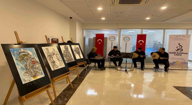 Antakyada güzel sanatlar lisesi öğrencilerinden resim sergisi