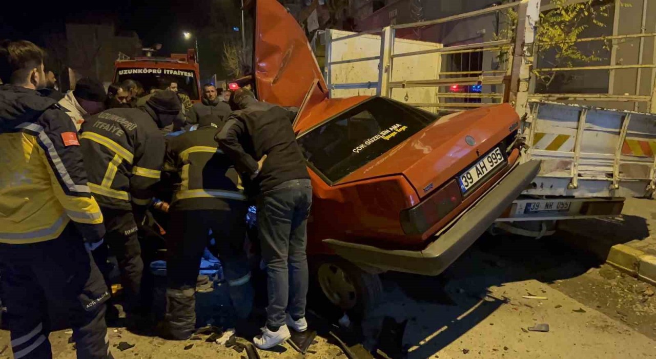 Edirnede zincirleme trafik kazası: 1 Yaralı
