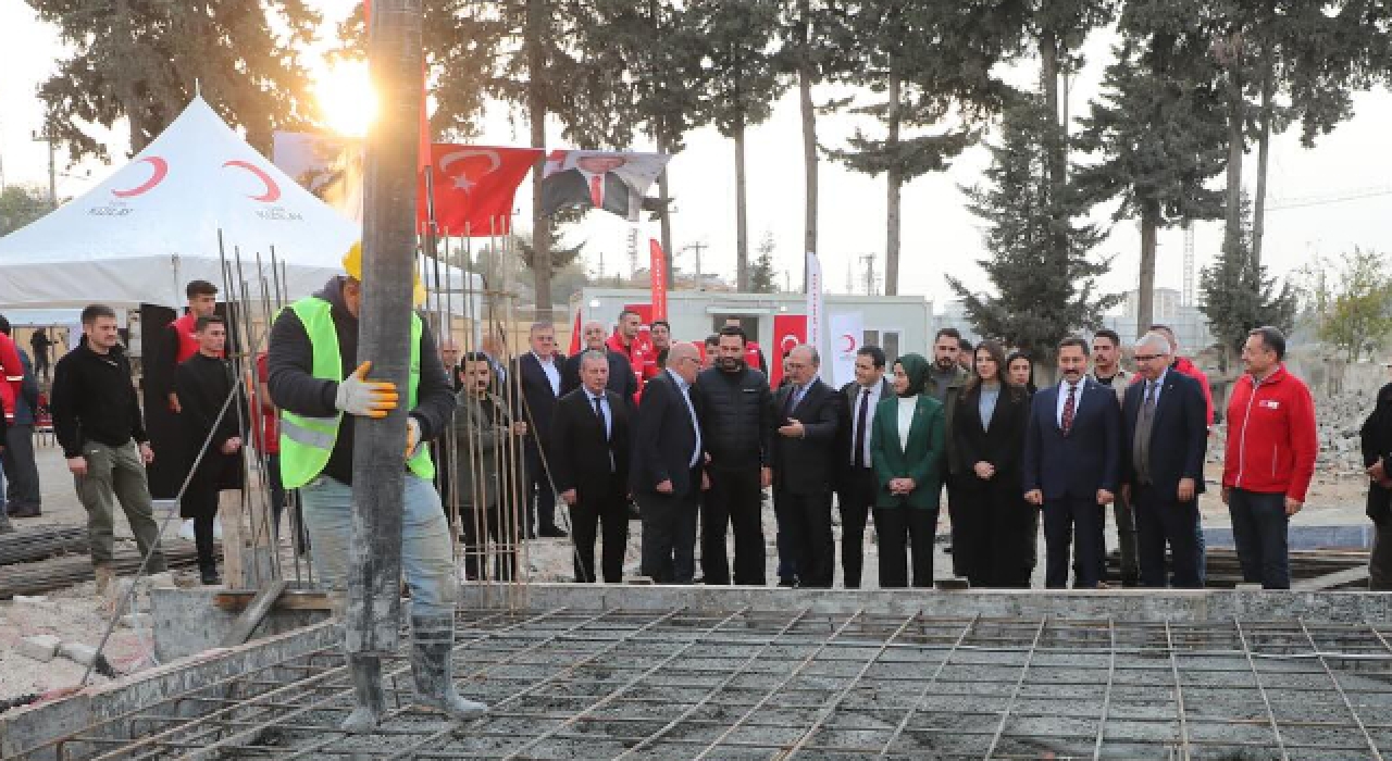 Hatay'da Kızılay tarafından yaptırılan ana okulunun temeli atıldı