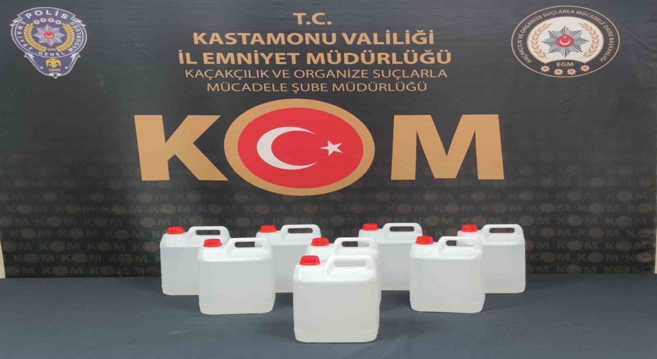 Kastamonuda 40 litre etil alkol ele geçirildi