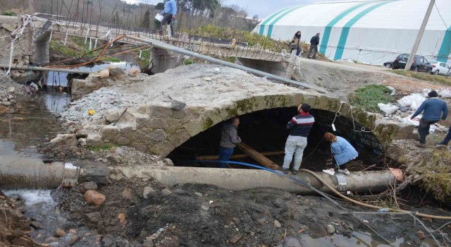 Orduda yol çalışmalarında bulunan taş köprü restore edilecek