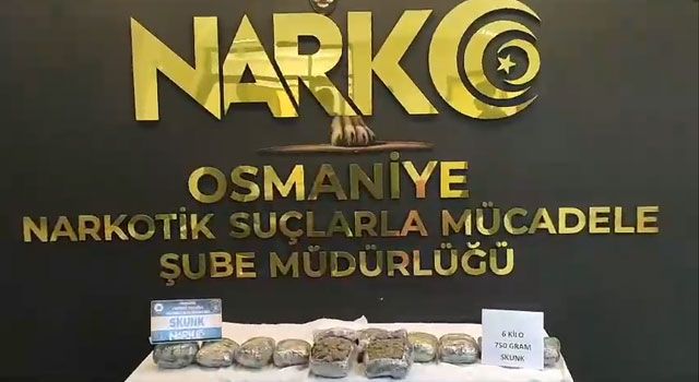 Osmaniye’de 6 Kilo 750 Gram Uyuşturucu Madde Ele Geçirildi