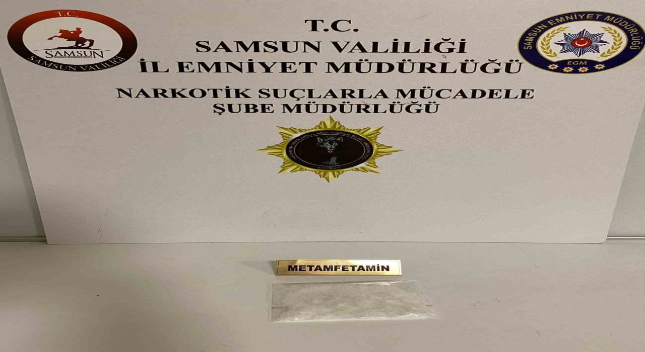 Samsunda 64 gram metamfetamin ile yakalanan bir kişi gözaltına alındı