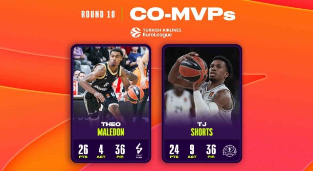 THY Euroleaguede 10. haftanın MVPleri Theo Maledon ile TJ Shorts oldu