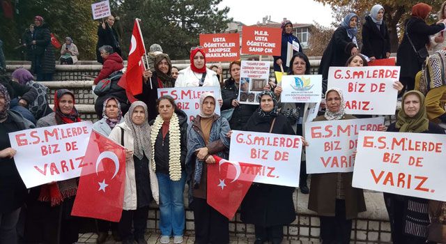 Usta Öğreticiler, Ankara’da seslerini yükselttiler!