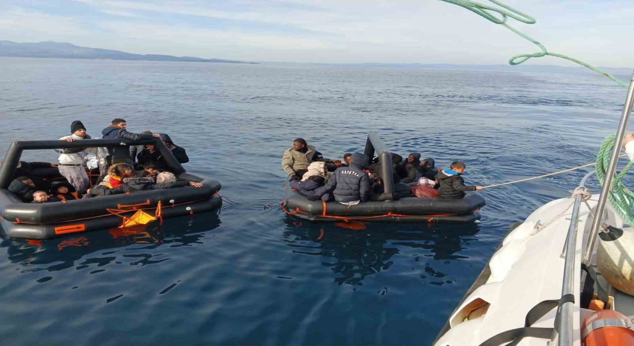 Yunanistan unsurları tarafında geri itilen 35 göçmen kurtarıldı