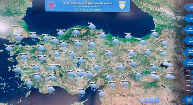 Yurdun büyük bölümünde hafta sonu yağış bekleniyor