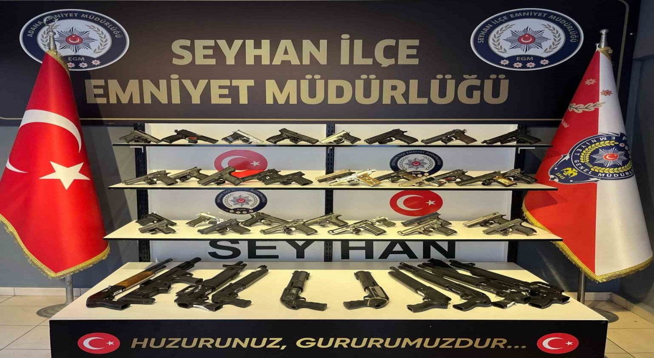 Adanada 38 ruhsatsız silah ele geçirildi