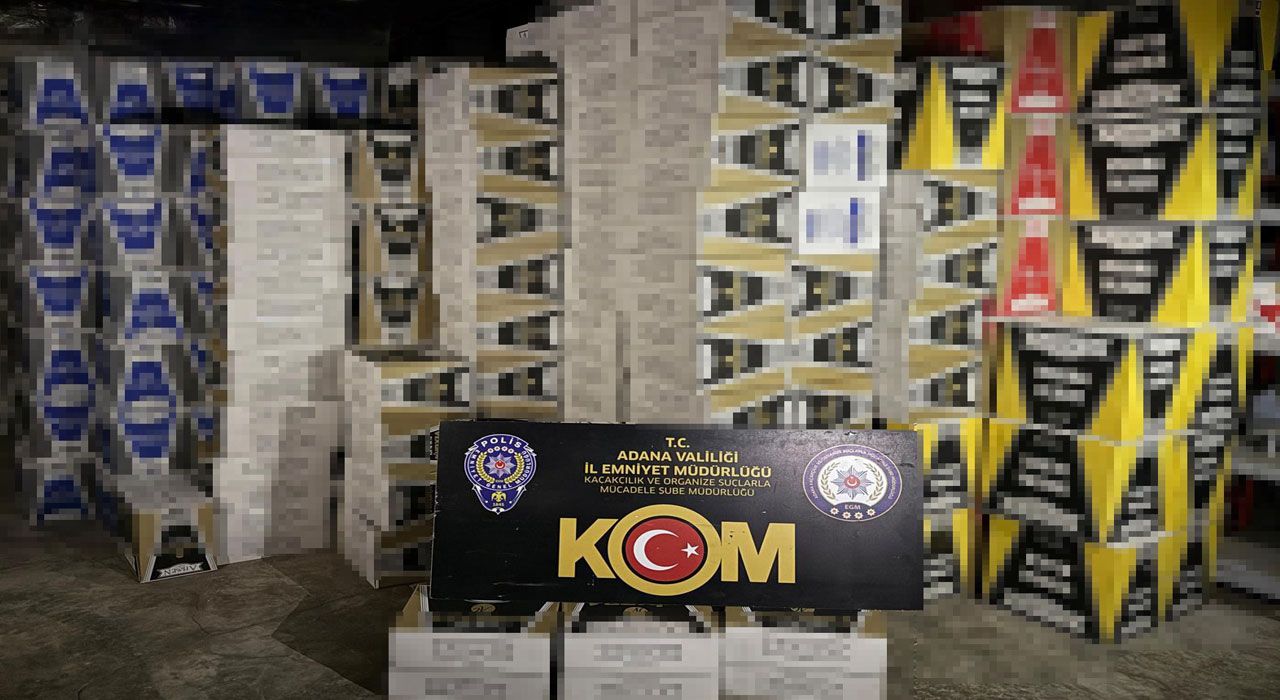 Adana’da 7 Milyon 480 Bin Makaron Ele Geçirildi