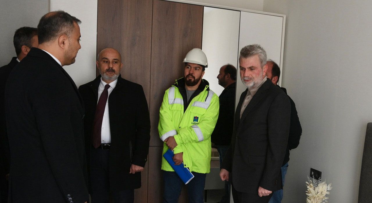 Başkan Görgel, Binevler’de Yapımı Devam Eden Kalıcı Konutları İnceledi
