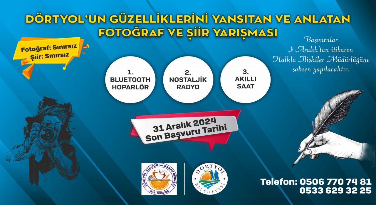 Belediye Dörtyol'u Tanıtmak İçin Harekete Geçti: Şiir ve Fotoğraf Yarışması