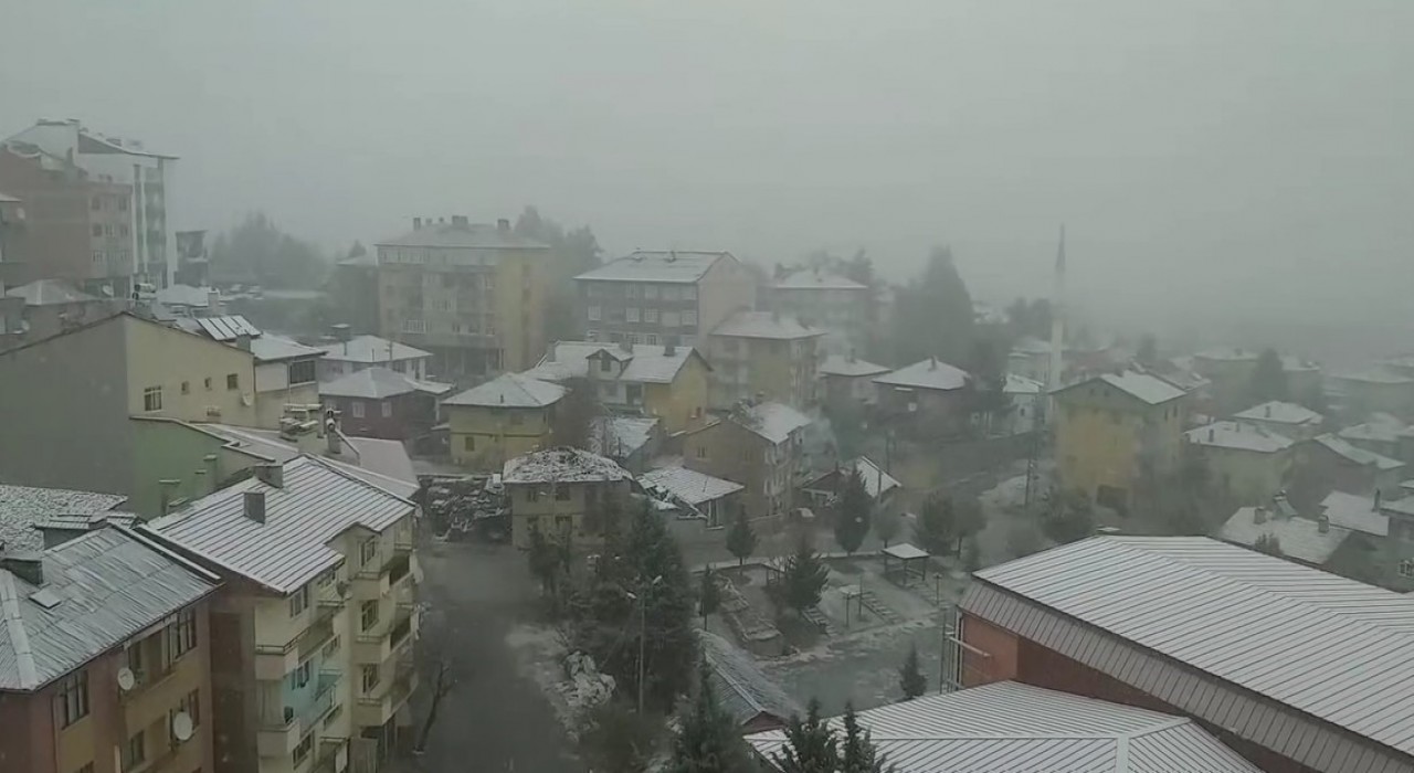 Çankırıda kar
