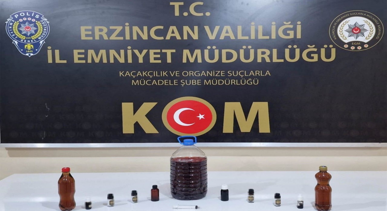 Erzincanda sahte alkol operasyonu