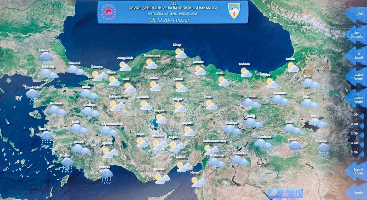 Hafta sonu yurdun batı kesimlerinde yağış bekleniyor