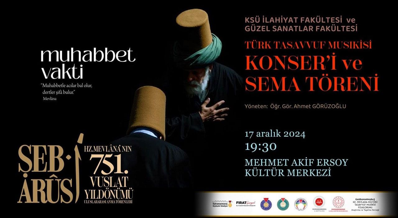 Hz. Mevlana, Kahramanmaraş’ta Anılacak
