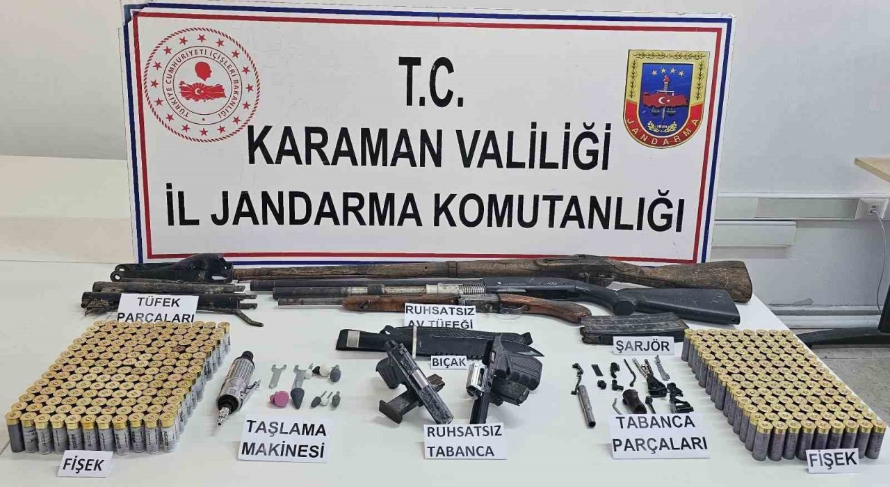 Karamanda kaçak silah operasyonu