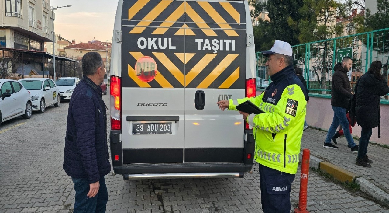 Kırklarelinde okul servisleri denetlendi