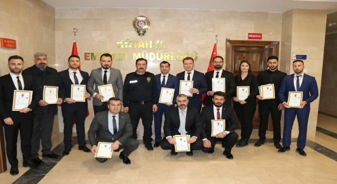 Kütahyada emniyet personeline başarı belgeleri takdim edildi
