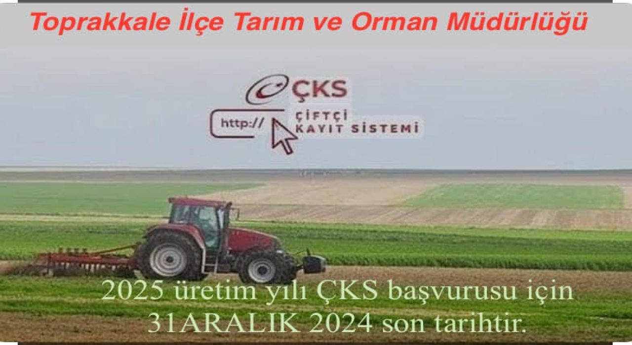 Toprakkale İlçe Tarım Müdürlüğü’nden Çiftçilere ÇKS Uyarısı