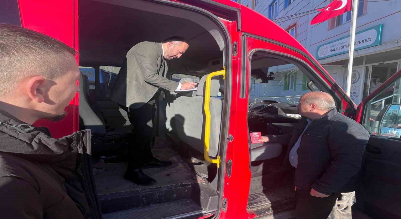 Orduda öğrenci güvenliği için servis araçları denetlendi