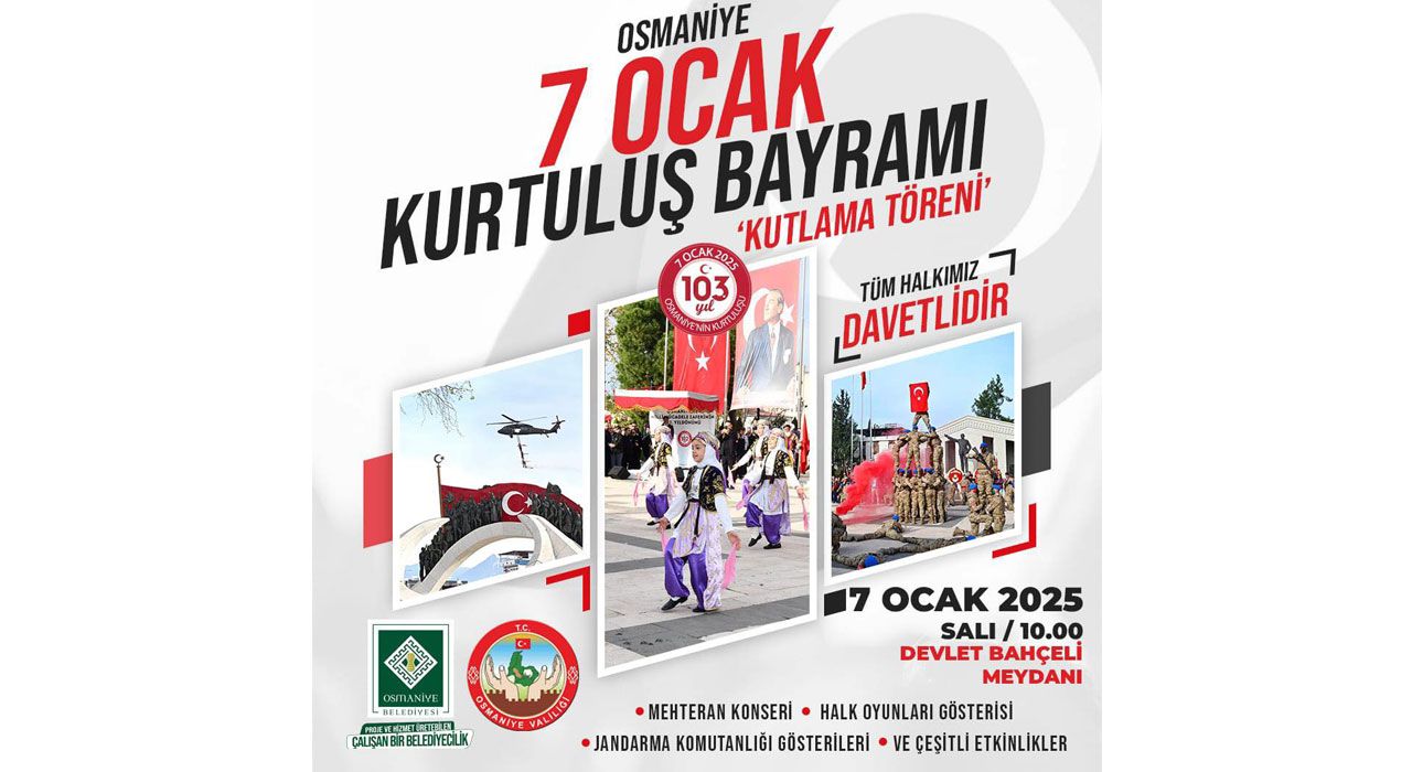 Osmaniye’nin Kurtuluşunun 103. Yılı Coşkuyla Kutlanacak