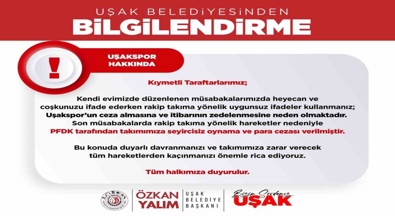 PFDKdan Uşakspora ceza