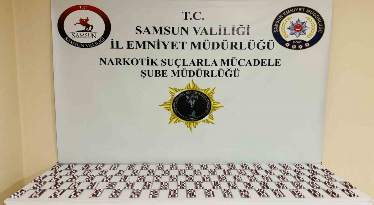Samsunda bin 176 adet sentetik ecza ele geçirildi