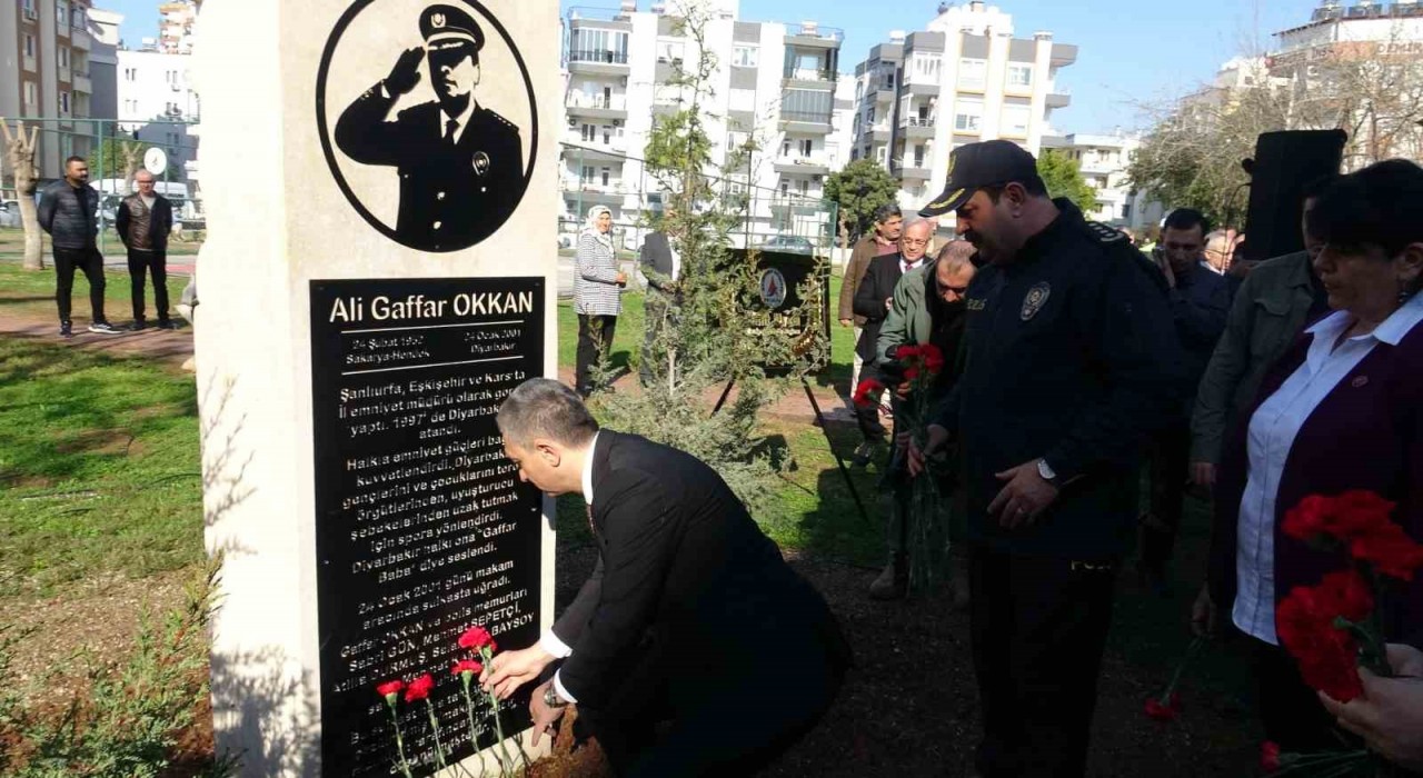 Ali Gaffar Okkan Antalyada isminin verildiği parkta anıldı