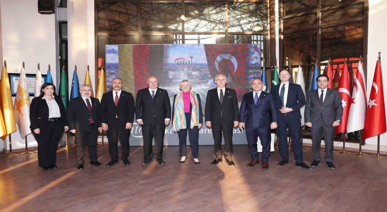 Almanyanın Ankara Büyükelçisi Sorg, ATO Başkanı Baranı ziyaret etti